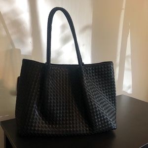 LuLu Dharma Black Women Vegan Leather Tote